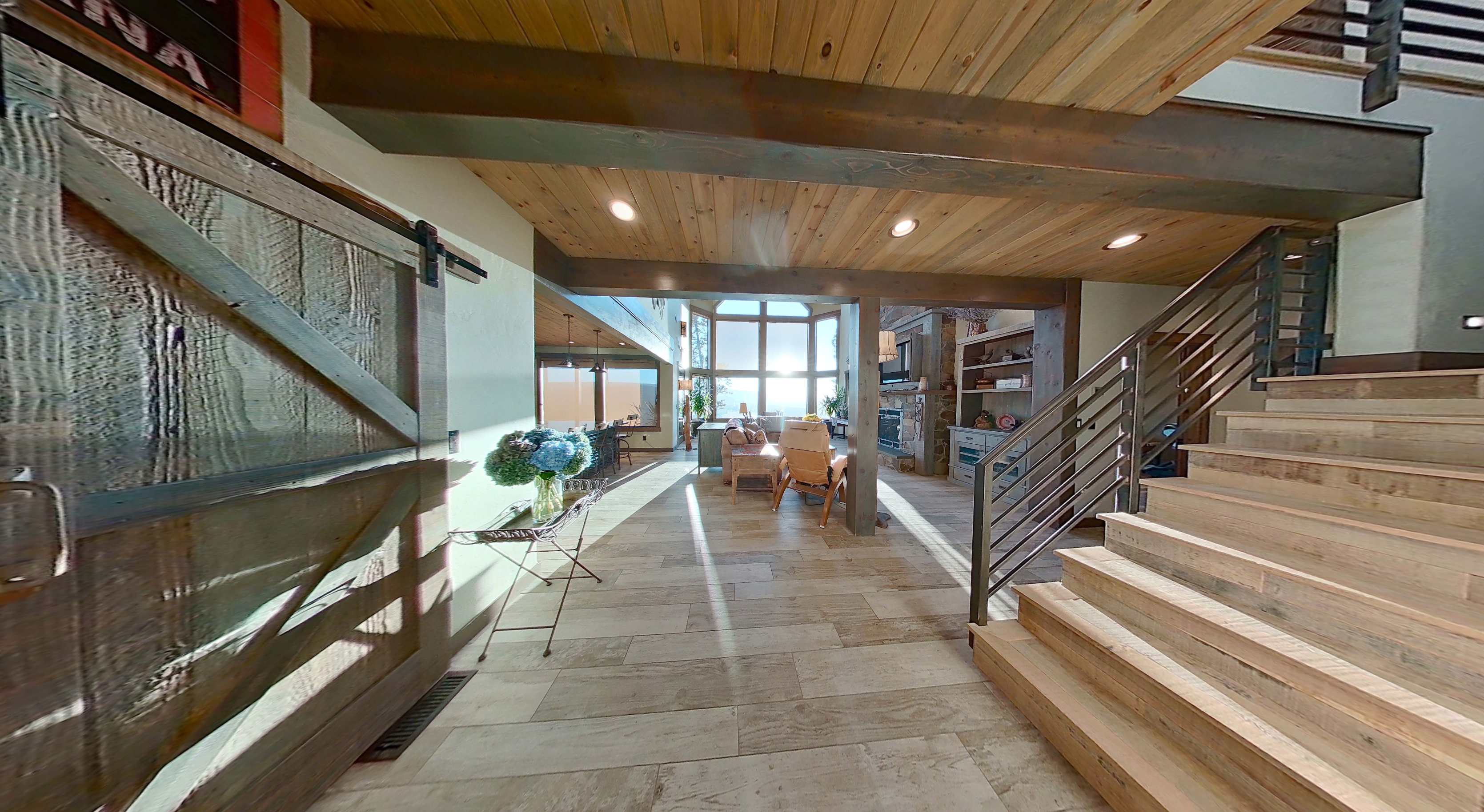 Modern rustic foyer static photo
